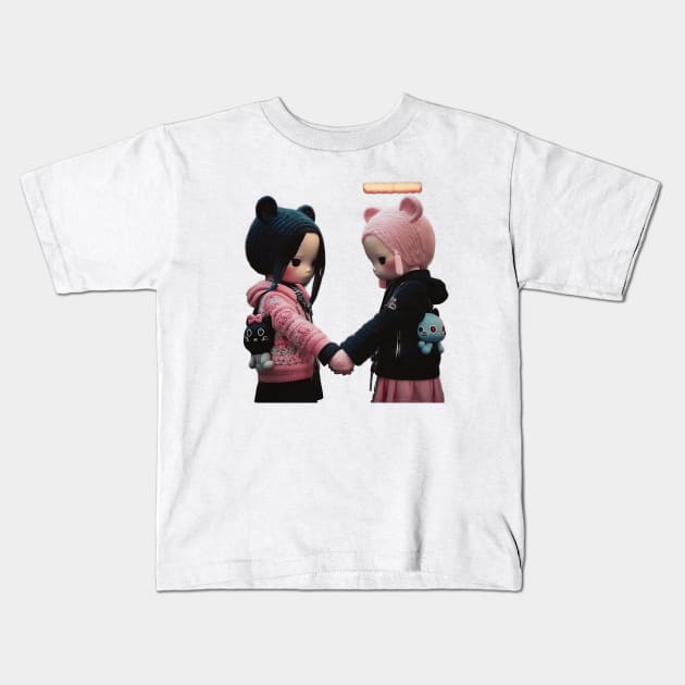 Harajuku Style Cute Knitted Dolls Kids T-Shirt by kiddo200